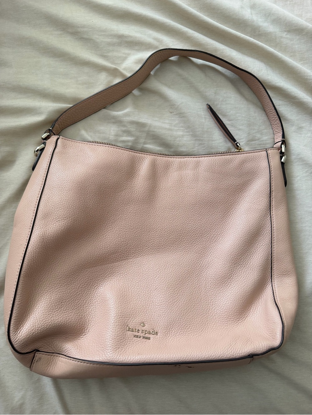 kate spade Pale Pink Pebbled Leather Shoulder Bag